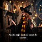 kakoya Flameless Floating Candles with Wand，20 Pcs Magic LED Hanging Taper Candles，Flickering Battery Operated Taper Candle with Wand Remote for Halloween Decorations Best Gift(Black) - Image 5