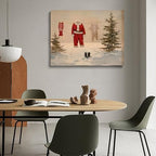 Christmas Laundry Room Decor,Santa's Clothes Art Print,Christmas Wall Art,Holiday Poster,Santa's Clothes Line Art Print,Trendy Christmas Laundry Room Decor 12x16inch Framed Art - Image 2