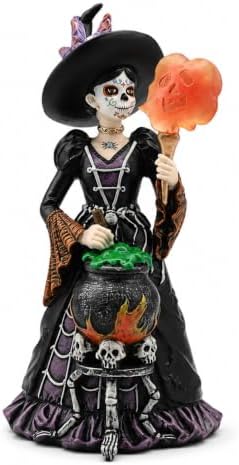 Comfy Hour 8 Inch Day of the Dead Witch Figurine, Catrina Decor by ComfyHour