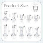 Mumufy 40 Pcs Glass Taper Crystal Candle Holders,Classic,Clear - Image 2
