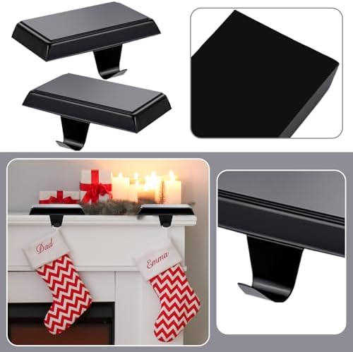 WYTAOHZL 6PCS Christmas Stocking Holders Black - Image 2