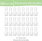 Glasseam Glass Bud Vases for Centerpieces: Clear Flower Vase Set of 24 Modern Small Vases for Flowers Minimalist Cute Decorative Vases for Decor Wedding Table Dining Room Decoration - Image 6