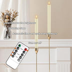 YOROXRG 24 Pack LED Flameless Taper Candles with Timer, Dripless Fake Candlesticks with 3D Flickering Flame, 9.6 Inches White Window Candle for Fireplace Christmas Halloween（Ivory） - Image 7