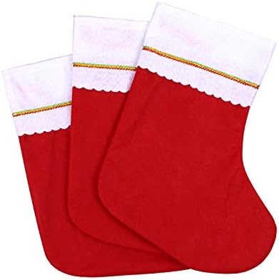 Cooraby 16 Pack Red Felt Christmas Stockings 15 Inches Xmas Fireplace Hanging Stockings Holiday Decorations Stockings for Christmas Decorations - Image 3
