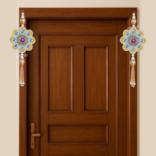 Divyakosh Diwali Decoration Door Hanging (1 Pair) for Door Tags/Sohn/Shoon | Diwali Decor for Home & Door Hanging Decorative Items | Pooja Room Decorations Item | Decorative Items | by Divyakosh