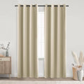 KOUFALL Sand Beige Curtains 90 Inches Long for Bedroom 2 Panels Set,Blackout Grommet Room Darkening Insulated Beach Farmhouse Style Curtains for Dining Room by KOUFALL