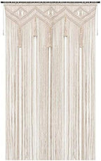 Beaded Curtain, Boho Macrame Curtains for Doorways, 52x72 in by GCOVELIS