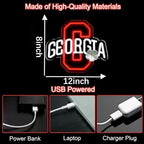 Georgia Neon Sign for Wall Decor Red G LED Neon Light USB Powered Dimmable Neon Signs for Bedroom Game Room Bar Man Cave Dorm Gift for Georgia State Fans - Image 5
