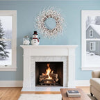 Winter Wreaths for Front Door 24 Inch Artificial Winter Wreath White Berry Wreath for Indoor Outdoor Window Wall Christmas Holidays - Image 5