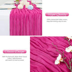 20 Pack Hot Pink Cheesecloth Table Runner 120 Inch 10FT Rustic Boho Gauze Cheese Cloth Table Runner for Wedding Party Baby Shower Thanksgiving Christmas Decoration - Image 6