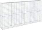 vidaXL Gabion Basket with Cover 157.5"x19.7"x78.7" Galvanized Iron - Image 7