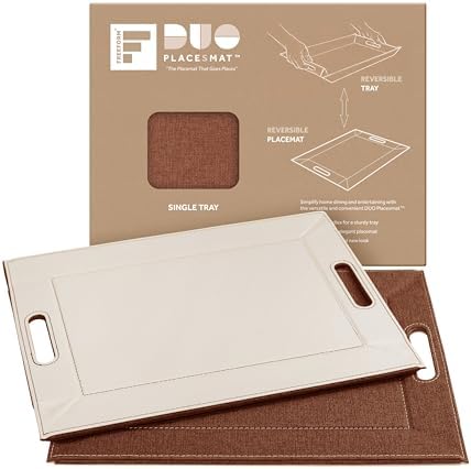 2-in-1 Serving Tray & Placemat | Faux Leather & Reversible by FREEFORM