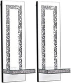 Mirrored Wall Candle Sconces Holder Set of 2, Wall Decor Living Room - Image 2