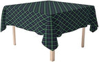 Fabric Textile Products | Blue & Green Tartan Tablecloth | Plaid Square Tablecloth | 60" x 60" | Machine Washable and Stain-Resistant for Easy Care | Made in The USA by FabricTextileProductsInc