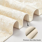Loom and Mill Elegant Damask Table Runner 13x90 inch, Champagne Gold - Image 4