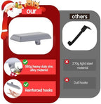 GloTika Christmas Stocking Holders for Mantle Set of 6, Heavy Duty Stocking Holder Hooks for Fireplace Tabletop Shelf Christmas Ornaments, Cast Iron Stocking Hangers Base, Sliver - Image 5