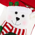 Let's Make Memories Personalized Christmas Stocking - Stockings for Family - Embroided - 3-D Plush - Christmas Decor - 8"x18" - Candy Cane Family - Polar Bear - Image 2