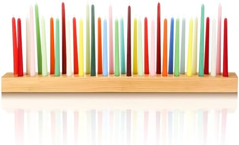 36 Inch Wooden Taper Candle Holder Long Candlestick Holders for Table Centerpiece Giant Wood Candlestick for Birthday Party Wedding Anniversary Party Decor Natural Wood Color by Yoande