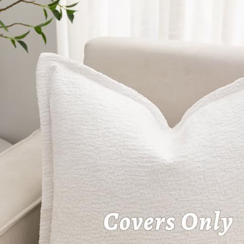 Decorative Throw Pillow Covers 24x24 Chenille Boho Pillowcase - Image 4