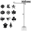 Garden Flag Holder Stand,Yard Flag Pole for 12x18in Flags by QOCNAM