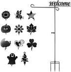 Garden Flag Holder Stand,Yard Flag Pole for 12x18in Flags by QOCNAM