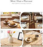 Placemats Set of 6, 12 x 17 Inch, 100% Natural Ramie, Handwoven - Image 3