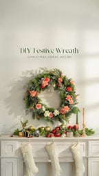 Ling's moment Artificial Pink Wedding Flowers Combo, Coral & Ivory, Grand - Image 4