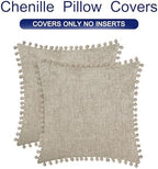 CaliTime Decorative Couch Throw Pillow Covers 22 X 22 Inches Taupe - Image 6