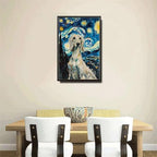 Metal Sign Vintage Tin Sign Saluki Starry Night Saluki Graceful Saluki in Night for Home Desertscape and Seasonal Celebrations Waterproof Aluminum 12×16 Inches with Metal Frame - Image 4