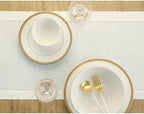 Solino Home 100% Linen Table Runner Ivory, Classic Hemstitch 14 x 144 in - Image 3