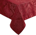 Caiden Elegance Damask Tablecloth, Red - 60" W x 144" L by ElreneHomeFashion