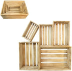 5 Pcs Wooden Crates for Display, Nesting Wood Crate for Storage, 5 Size - Image 7