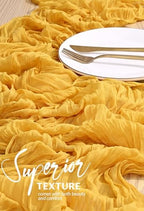 30 Pack Cheesecloth Table Runner 10FT Gold Table Runner Boho Gauze Cheese Cloth Table Runners Long Rustic Sheer Table Decorations for Wedding Party Baby Bridal Shower Birthday Holiday Home - Image 4