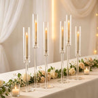 6PCS Clear Acrylic Candle Holder Centerpiece for Tables by Vincidern