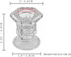 Candlestick Holders - 36 Pack Glass Candlestick Holders, 2.36" Height Clear Taper Candle Holders for Candlesticks, Small Centerpiece for Wedding, Festival, Party Decor (36, Clear) - Image 2