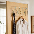 TUNNY Coat Hooks - 5 Pack Polished Gold Towel Hooks Robe Hooks Decorative Wall Hooks for Bathroom Bedroom Kitchen Towel Robe Clothes Cabinet Closet Bathroom Hardware - Image 5