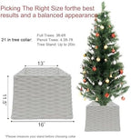 21in Christmas Tree Collars for Artificial Trees, Pencil Tree Collar for Slim Trees, Boho Rustic Holiday Decor Xmas Tree Ring, Basket Base Cover, Christmas Tree Guard for Cats - Image 2