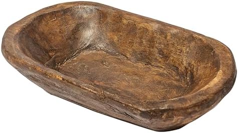 Decorative Bowl Home Decor Approx 10 Inch, Hand Crafted Spanish Oak by MainEventUSA