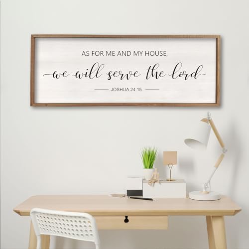 As For Me And My House We Will Serve The Lord Wall Decor 32×12 Inch Wood - Image 4