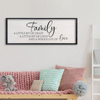 comurdyo Family A Little Bit Of Crazy A Little Bit Loud Sign 32"×12" Black - Image 4