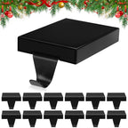 Zonon 4 Pcs Christmas Stocking Holders for Mantle, Black by Zonon