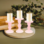Fomiyes Glass Candle Holder Set 3 Pcs Candlestick Holders Decor for Home - Image 7