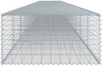 vidaXL Gabion Basket - Extra Large 472.4"x39.4"x19.7" Galvanized Iron Cage for Garden Retaining Wall/Outdoor Decor - Image 6