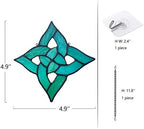 Celtic Trinity Knot Stained Glass Window Hanging Suncatcher Ornament,Irish Decoration Handmade Birthday Gifts for Women Parents Aunt Sister,St Patrick's Day Gifts for Mom Grandma - Image 5