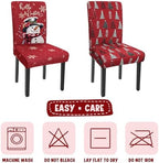 Christmas Chair Covers Set of 6 Snowman Xmas Tree Stretch Parsons Slipcover - Image 6