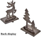 Sungmor Cast Iron Christmas Stocking Holders, 2 Pack Tree & Reindeer Design - Image 5