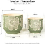 Ceramic Plant Pots, 8+6 Inch, 2 Pcs Indoor Planters with Drainage Holes - Image 6