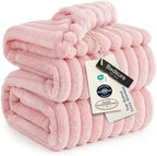 Bedsure Soft King Size Blankets for Bed Coral Pink 108"x90" by BEDSURE