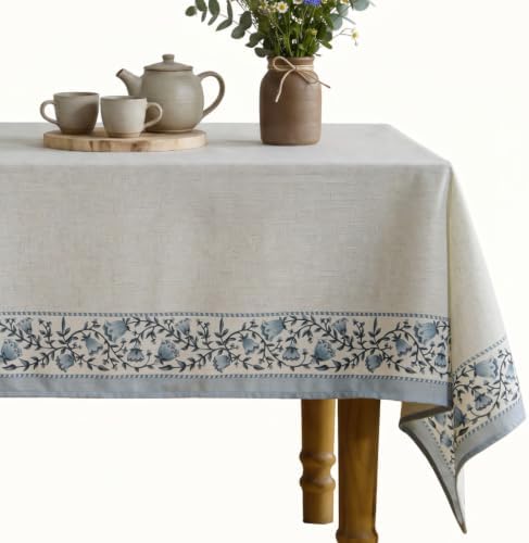 ISAENNE Designer French Elegant Rectangular Tablecloth,71"x55" by Isaennehomedecoration