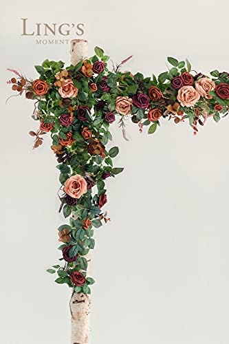 Ling's moment 5 FT Terracotta Artificial Flower Garland Fall - Image 5